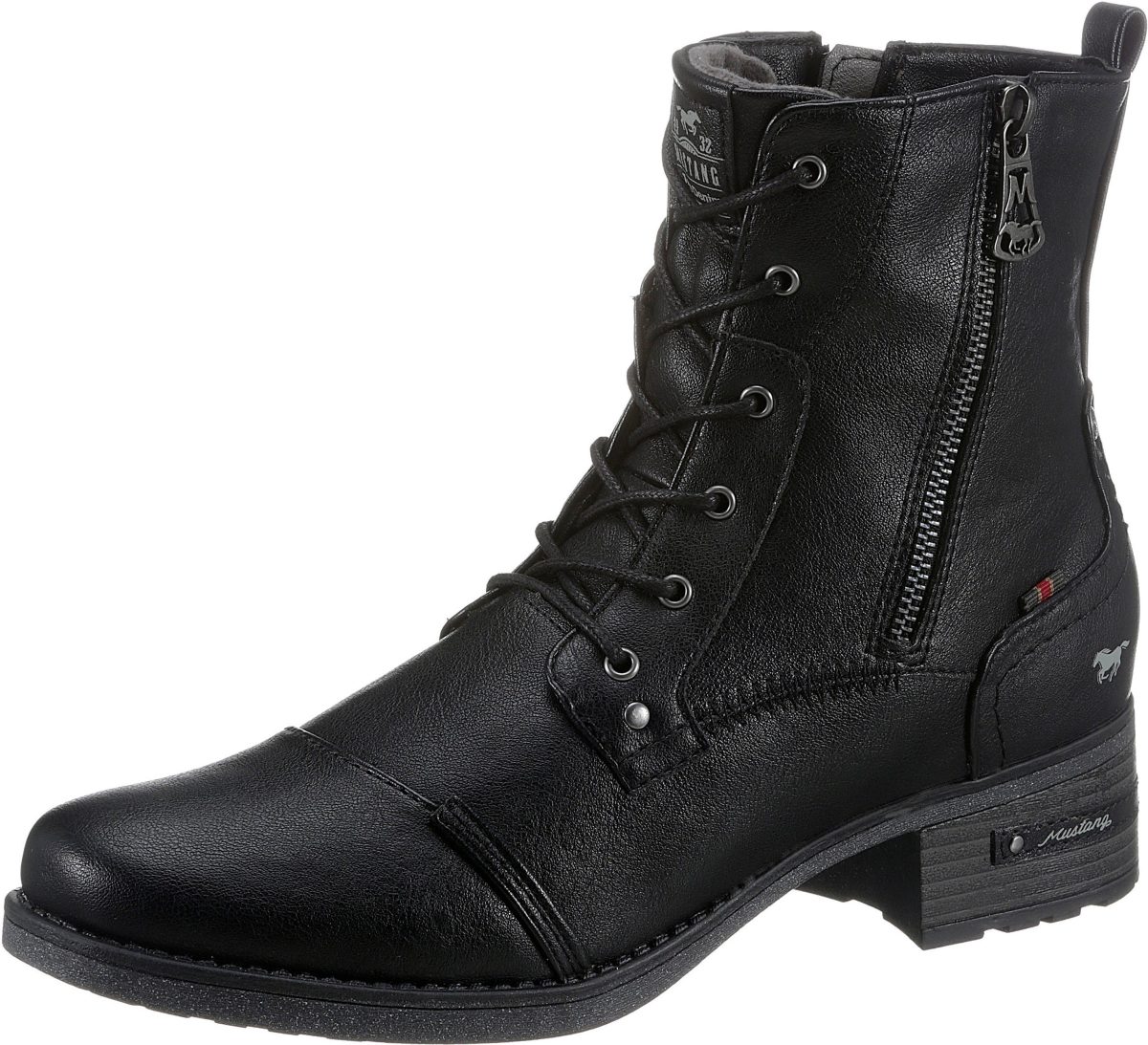 Mustang Veterboot  Zwart