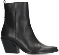 Manfield leren cowboy laarzen zwart