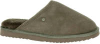 Warmbat Australia gevoerde suède pantoffels taupe