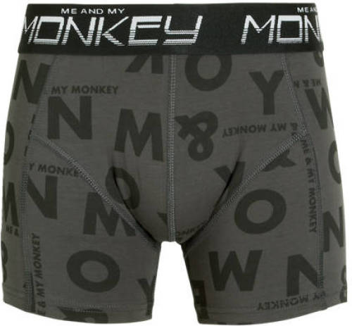Me & My Monkey boxershort - set van 2 army/blauw