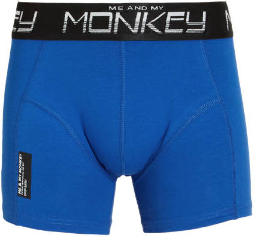 Me & My Monkey boxershort - set van 3 blauw/zwart/donkerblauw