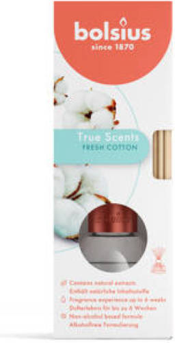 Bolsius geurstokjes True Scents - Fresh Cotton (45 ml)