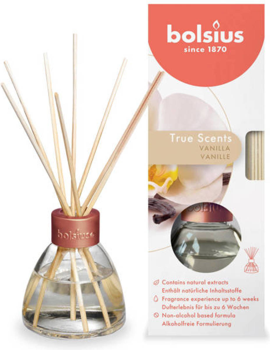 Bolsius geurstokjes True Scents - Vanille (45 ml)