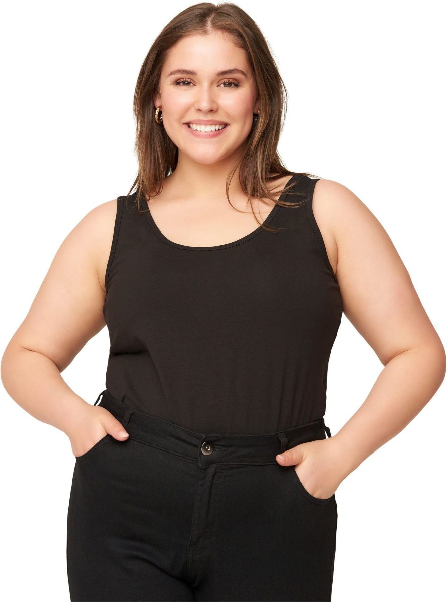 Zizzi Tanktop in zachte katoenmix
