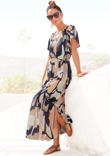 Lascana Maxi-jurk met grafische print