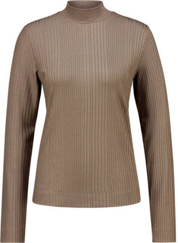 Claudia Sträter lyocell ribjersey top taupe