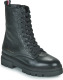 Tommy hilfiger leren veterboots zwart