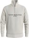 Tommy hilfiger Sweater met opstaande kraag en rits, Tommy Logo