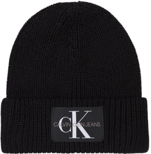 CALVIN KLEIN JEANS muts met logo zwart