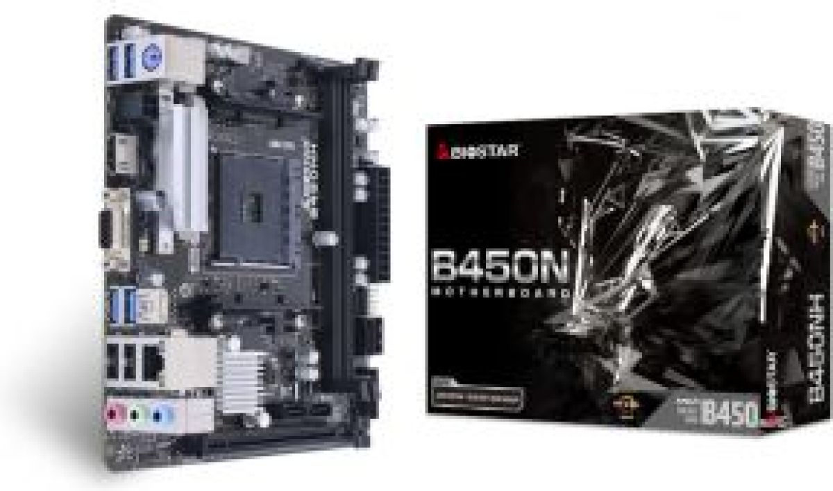 Biostar B450NH moederbord AMD B450 Socket AM4 mini ATX