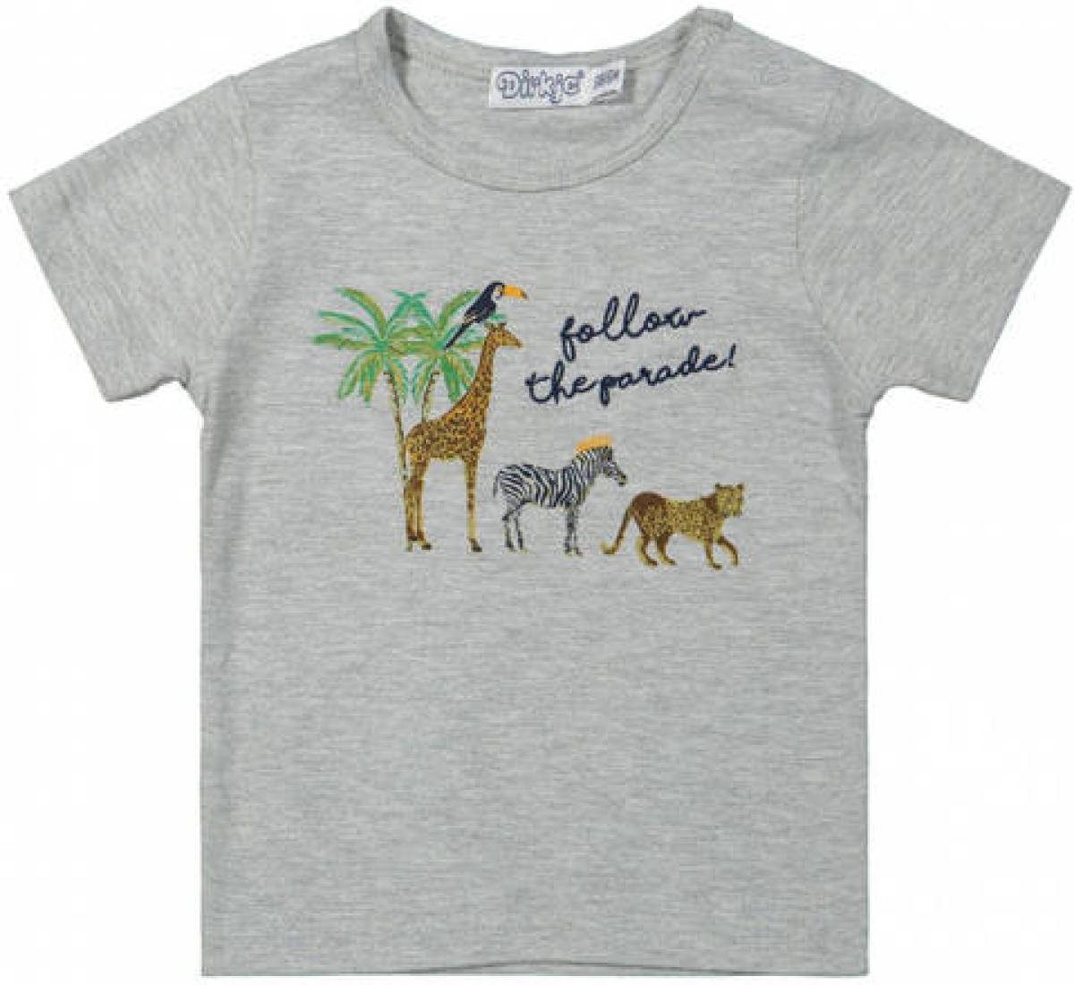 Dirkje baby T-shirt met printopdruk grijs