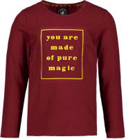 Me & My Monkey longsleeve met tekst donkerrood