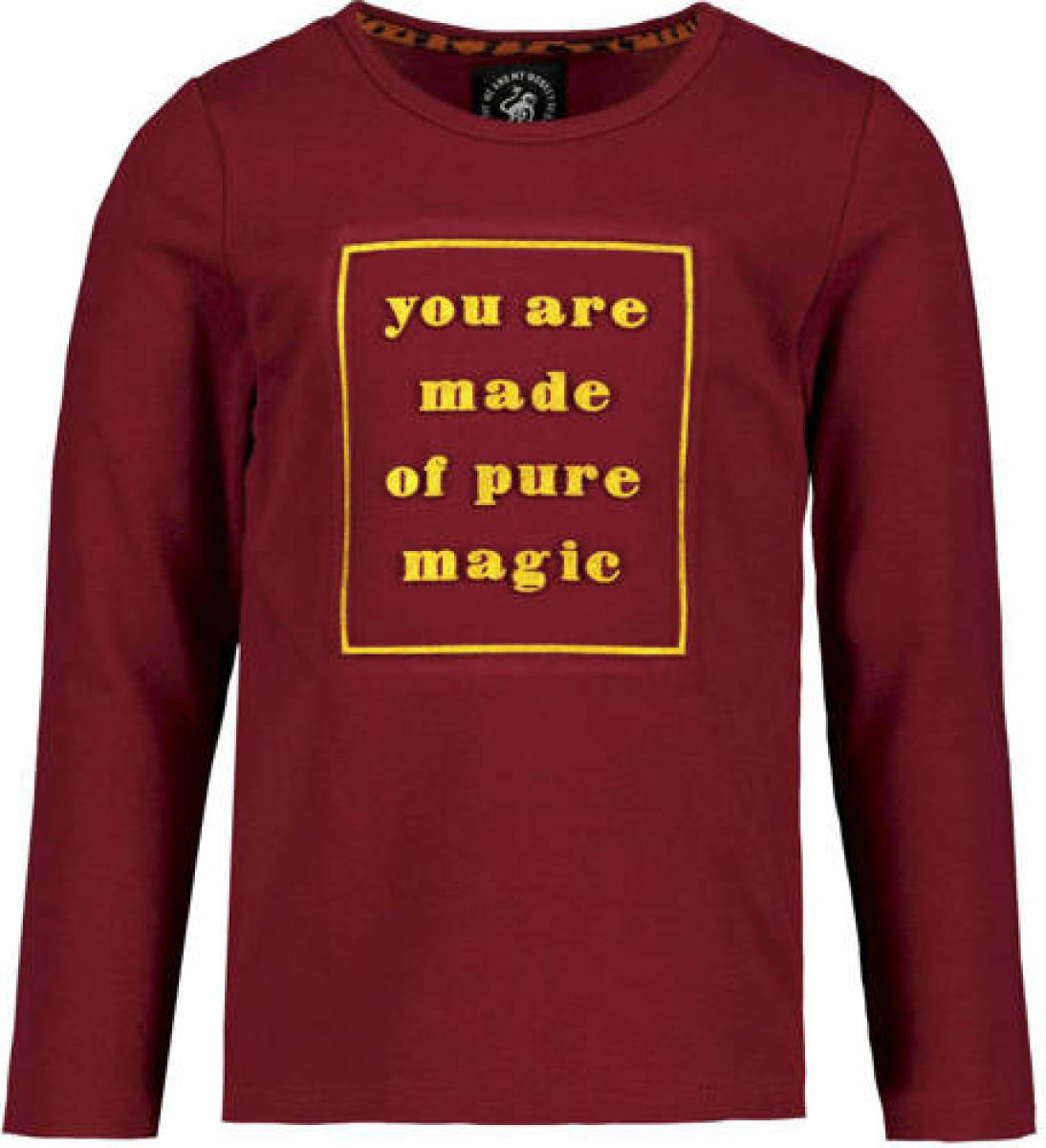 Me & My Monkey longsleeve met tekst donkerrood