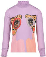Me & My Monkey longsleeve met printopdruk lila/oranje