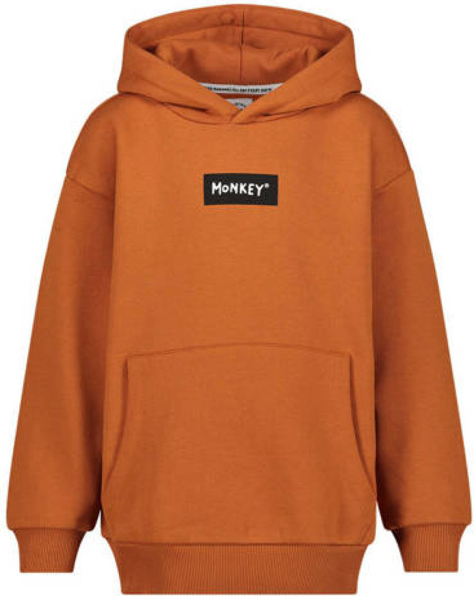 Me & My Monkey hoodie met logo bruin