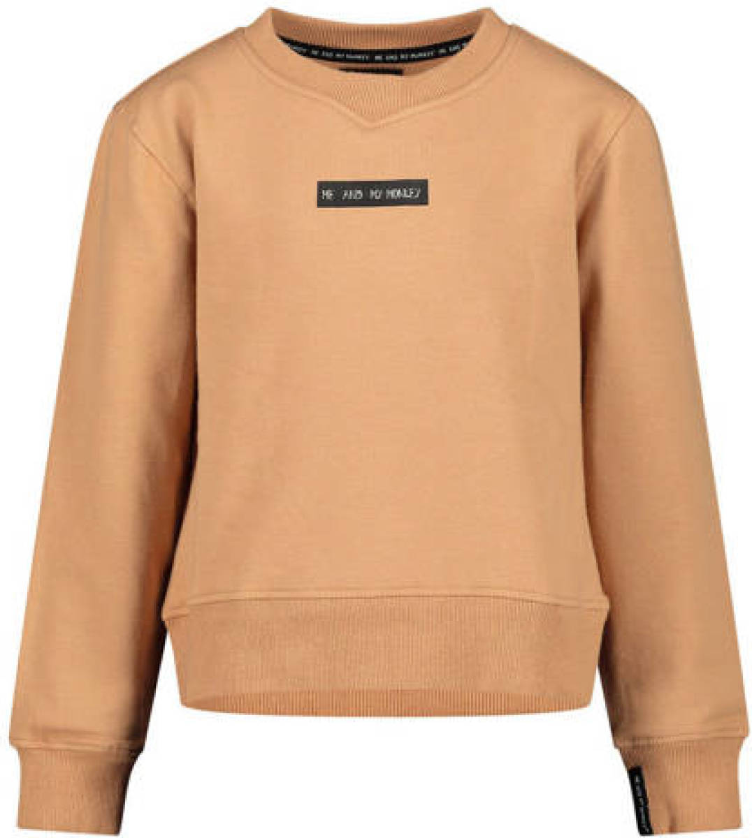Me & My Monkey sweater met tekst bruin