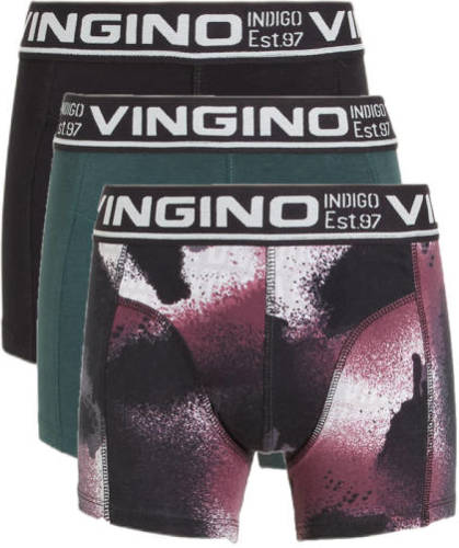 Vingino boxershort - set van 3 rood/groen/zwart