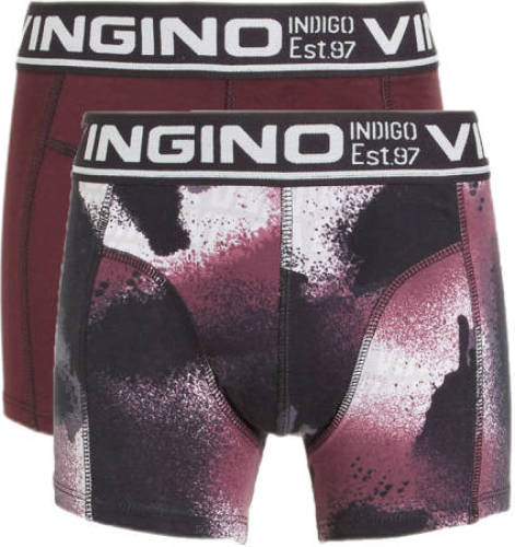 Vingino boxershort - set van 2 rood/zwart