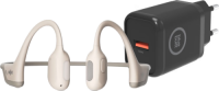 Shokz OpenRun Pro Beige + BlueBuilt Oplader 18W