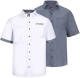 Jan Vanderstorm oversized overhemd Plus Size Evin (set van 2) wit/donkerblauw