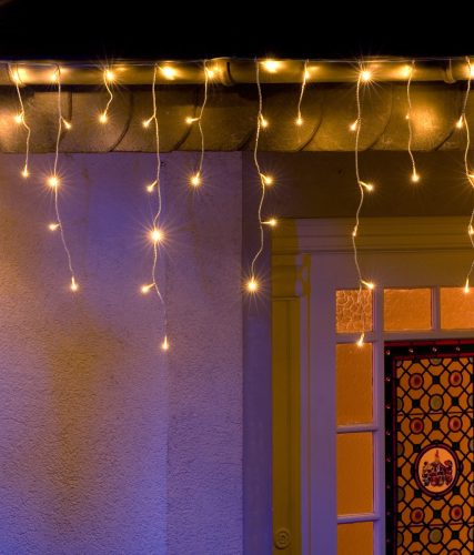 Konstsmide Led-lichtgordijn Led ijsregen lichtgordijn, 96 warmwitte dioden (1 stuk)