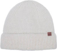 Bickley + Mitchell rib gebreide muts ecru