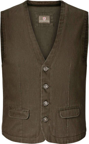 Jan Vanderstorm gilet Plus Size Torell olijfgroen