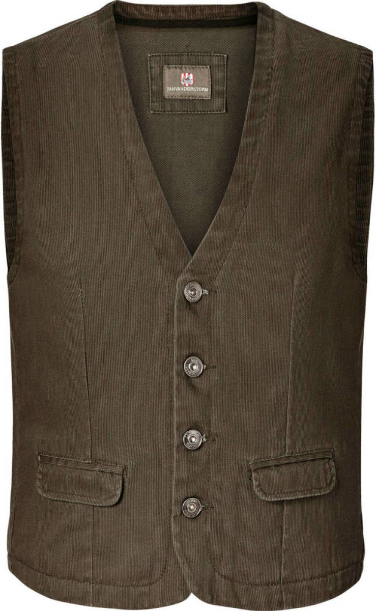 Jan Vanderstorm gilet Plus Size Torell olijfgroen