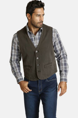 Jan Vanderstorm gilet Plus Size Torell olijfgroen