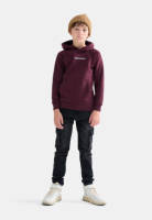 Shoeby Jill & Mitch hoodie met tekst donkerrood
