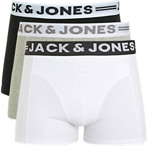 Jack & Jones JUNIOR boxershort - set van 3 zwart/wit/grijs melange