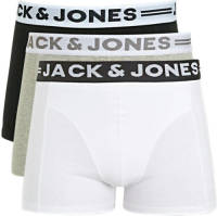 Jack & Jones JUNIOR boxershort - set van 3 zwart/wit/grijs melange