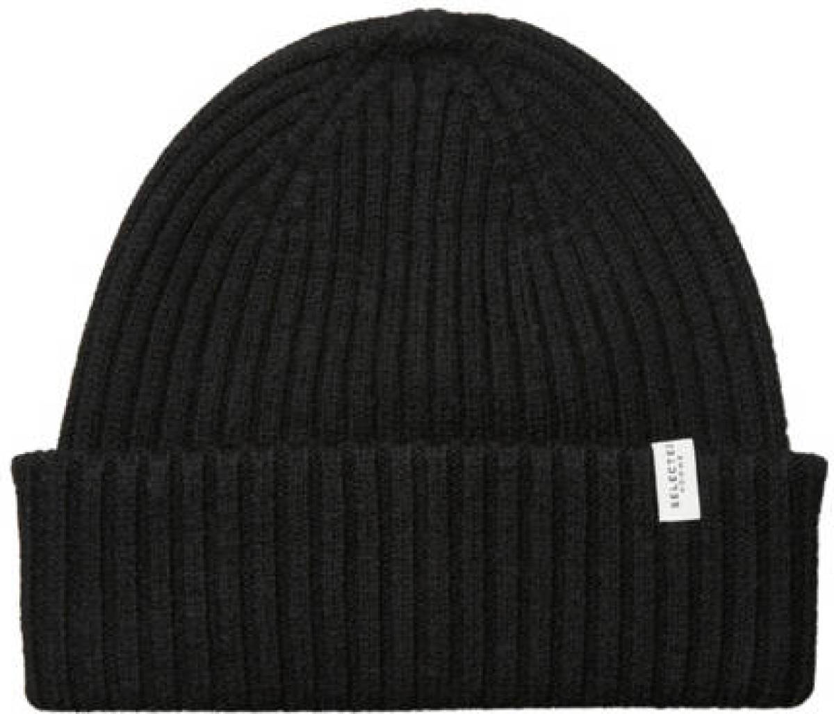 SELECTED HOMME wollen muts SLHMERINO zwart