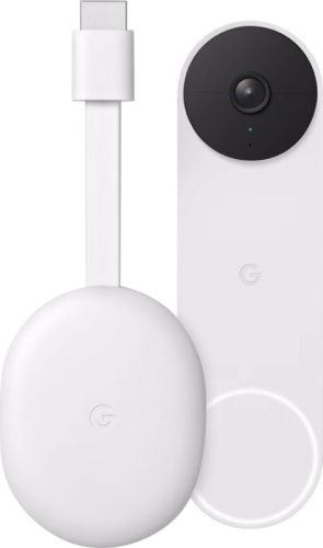 Google Chromecast HD met Google TV + Google Nest Doorbell