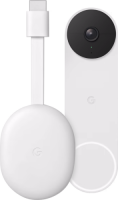 Google Chromecast HD met Google TV + Google Nest Doorbell