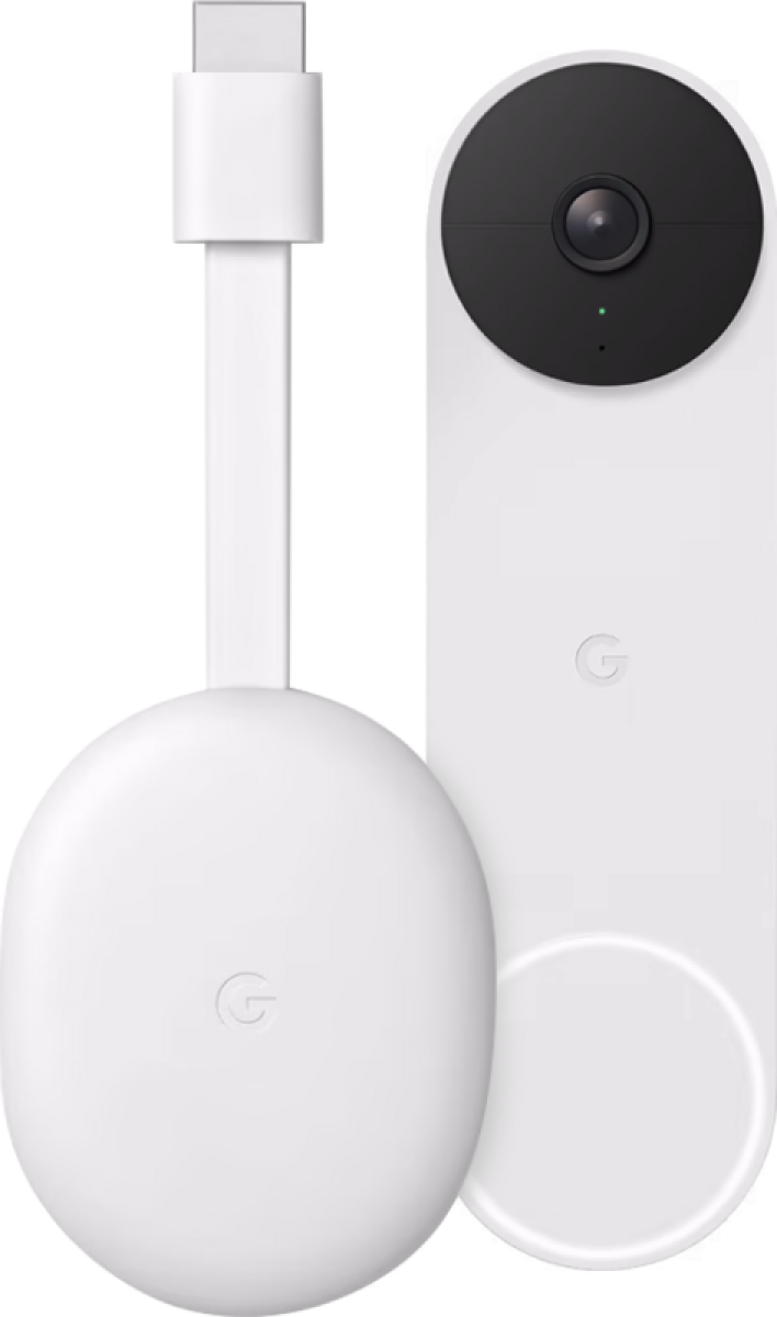 Google Chromecast HD met Google TV + Google Nest Doorbell