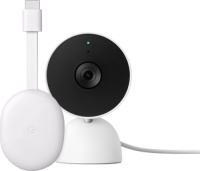 Google Chromecast HD met Google TV + Google Nest Cam Indoor
