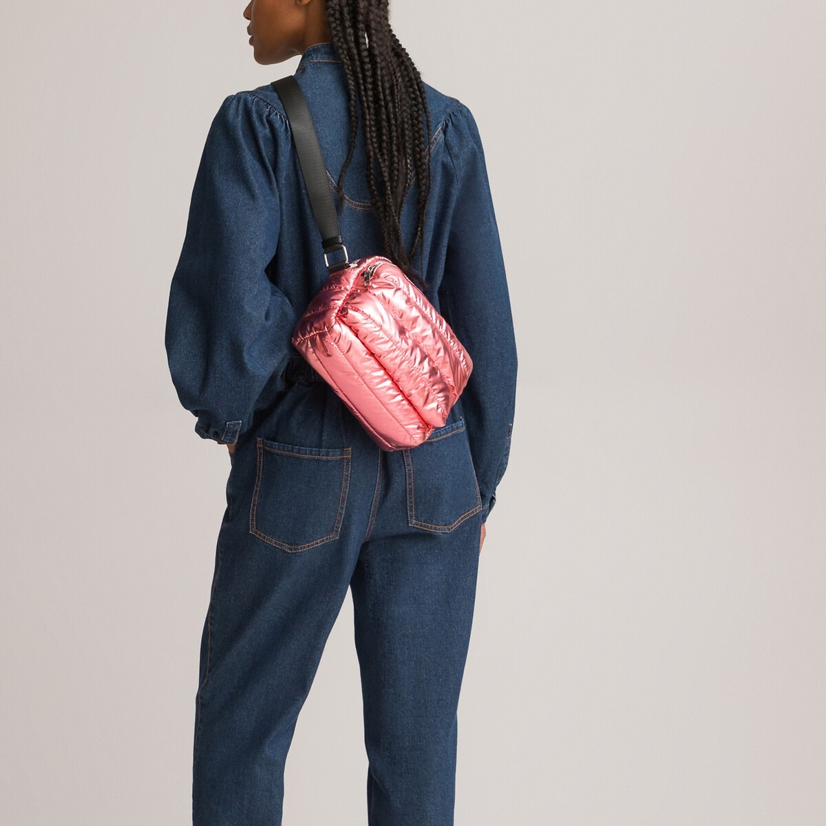 La Redoute Collections Handtas metallic en gematelasseerd