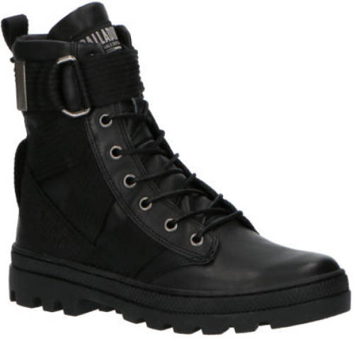 Palladium leren veterboots zwart