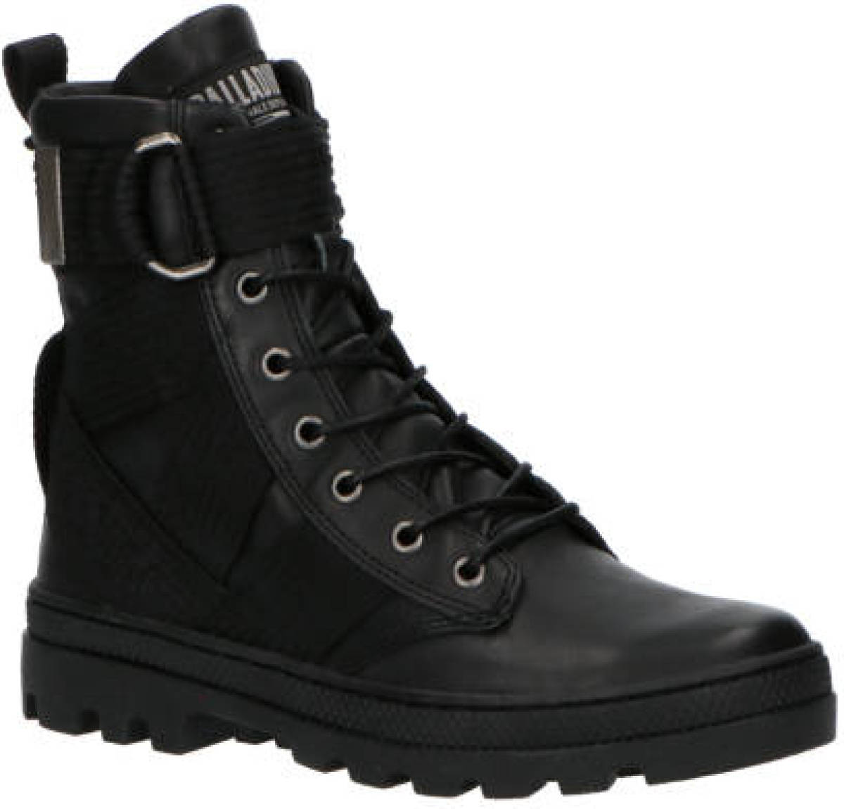 Palladium leren veterboots zwart