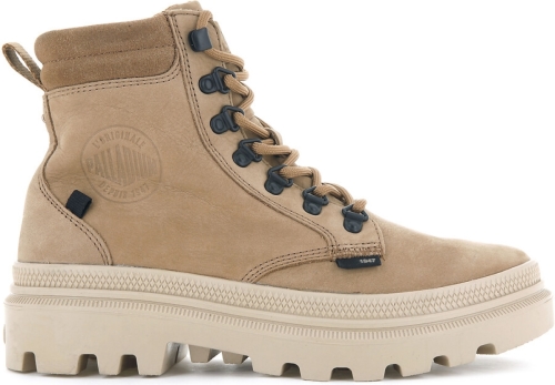 Palladium leren veterboots camel