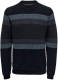 ONLY & SONS gestreepte trui ONSSAZLO ombre blue