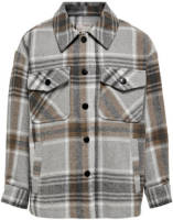 KIDS Only BOY geruite shacket jas KOBELI-VALDA grijs/zwart/wit