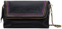 Desigual crossbody tas met sierstiksels zwart