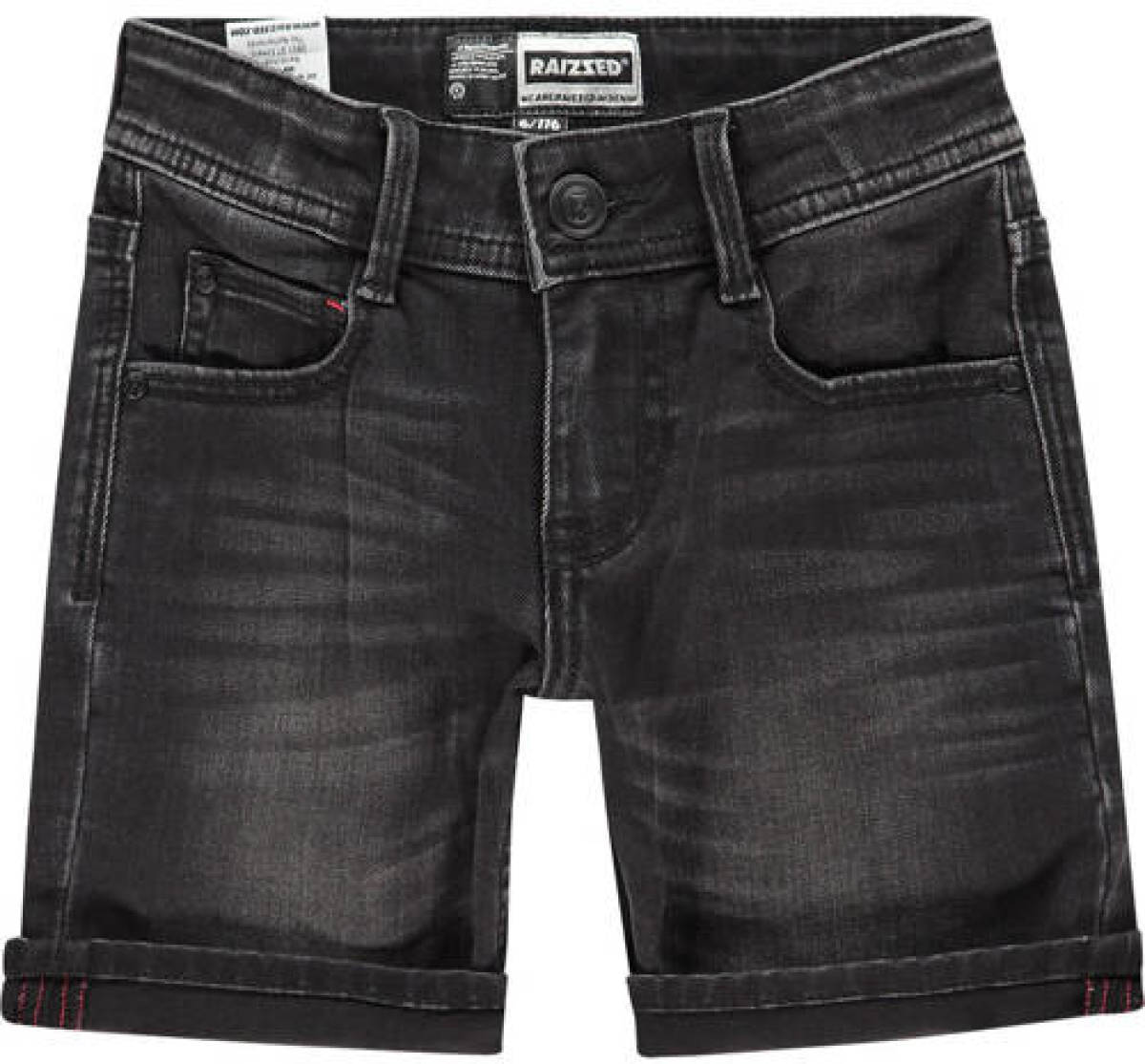 Raizzed slim fit jeans bermuda zwart