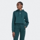 adidas Originals fleece hoodie cropped donkergroen