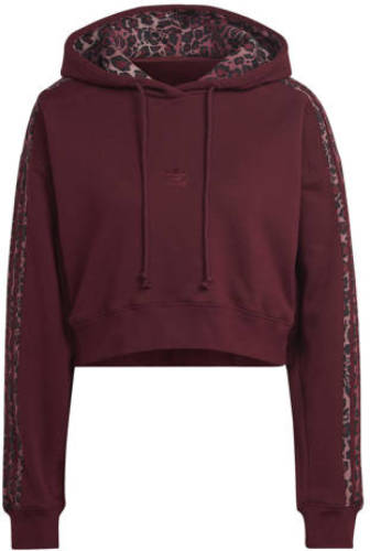 adidas Originals hoodie donkerrood/luipaardprint