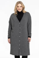 Yoek vest met wol grijs