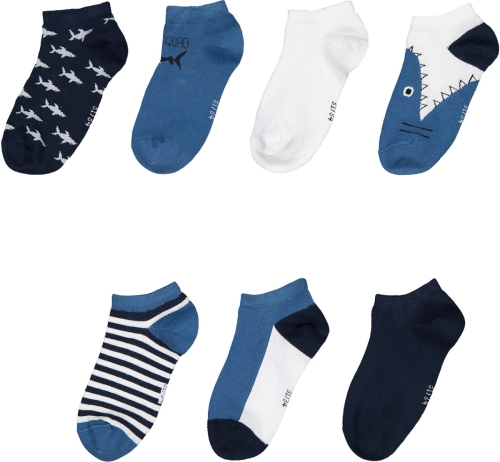 La Redoute Collections Set van 7 paar sokken met haaimotief