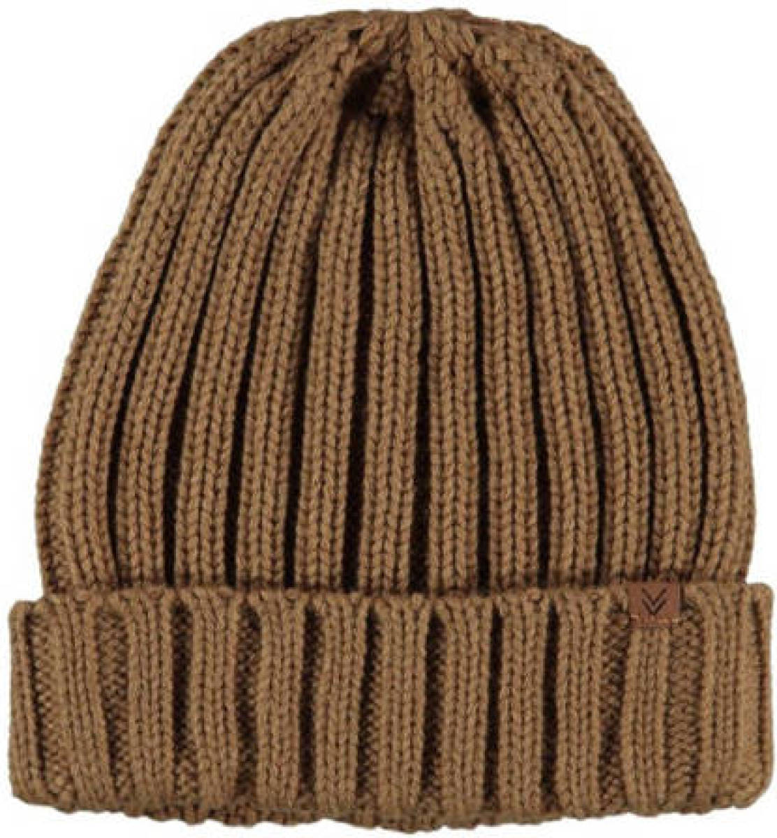 Sarlini rib gebreide muts camel